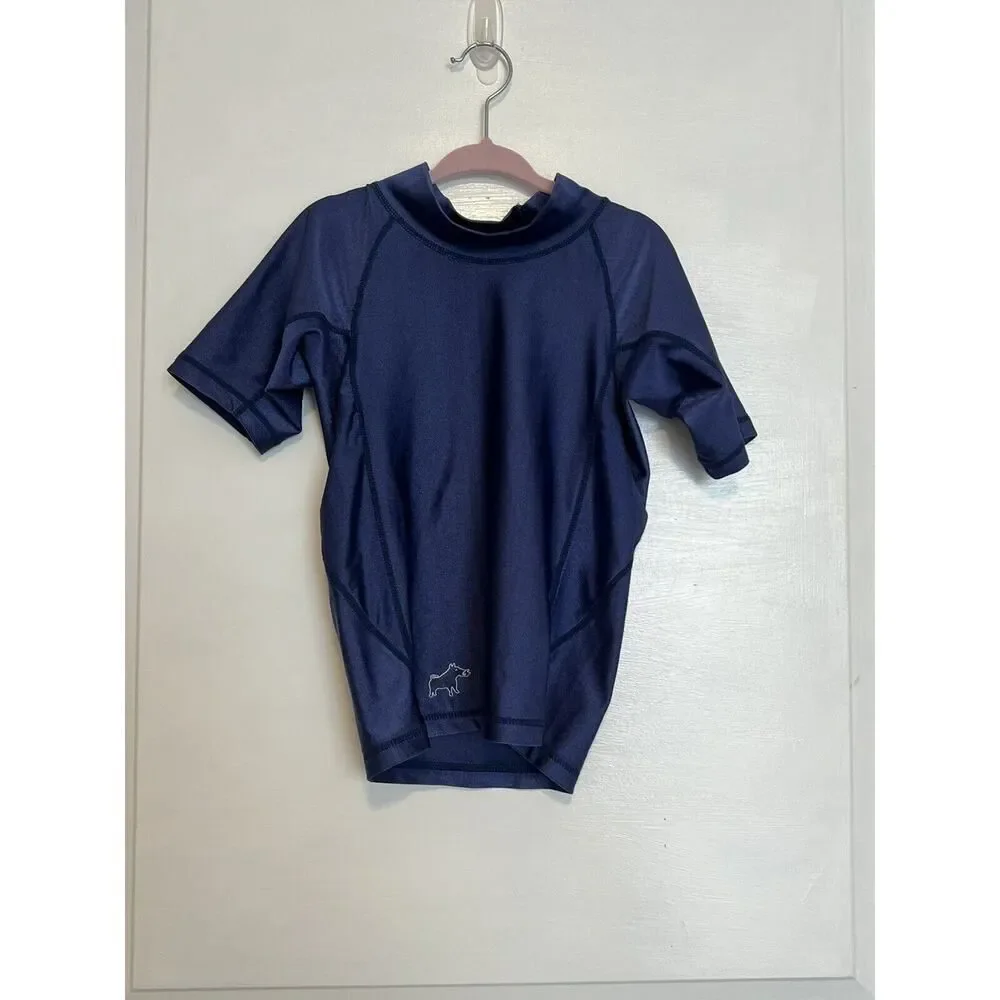 WES AND WILLY Toddler Boy Mock Neck Rash Guard SPF Sun Protection Swim Shirt 3T